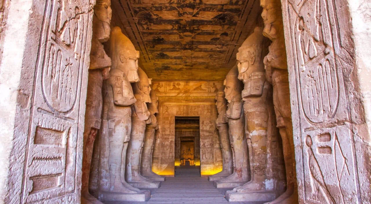 Interior of the Great Temple of Ramses II, Abu Simbel, Aswan
