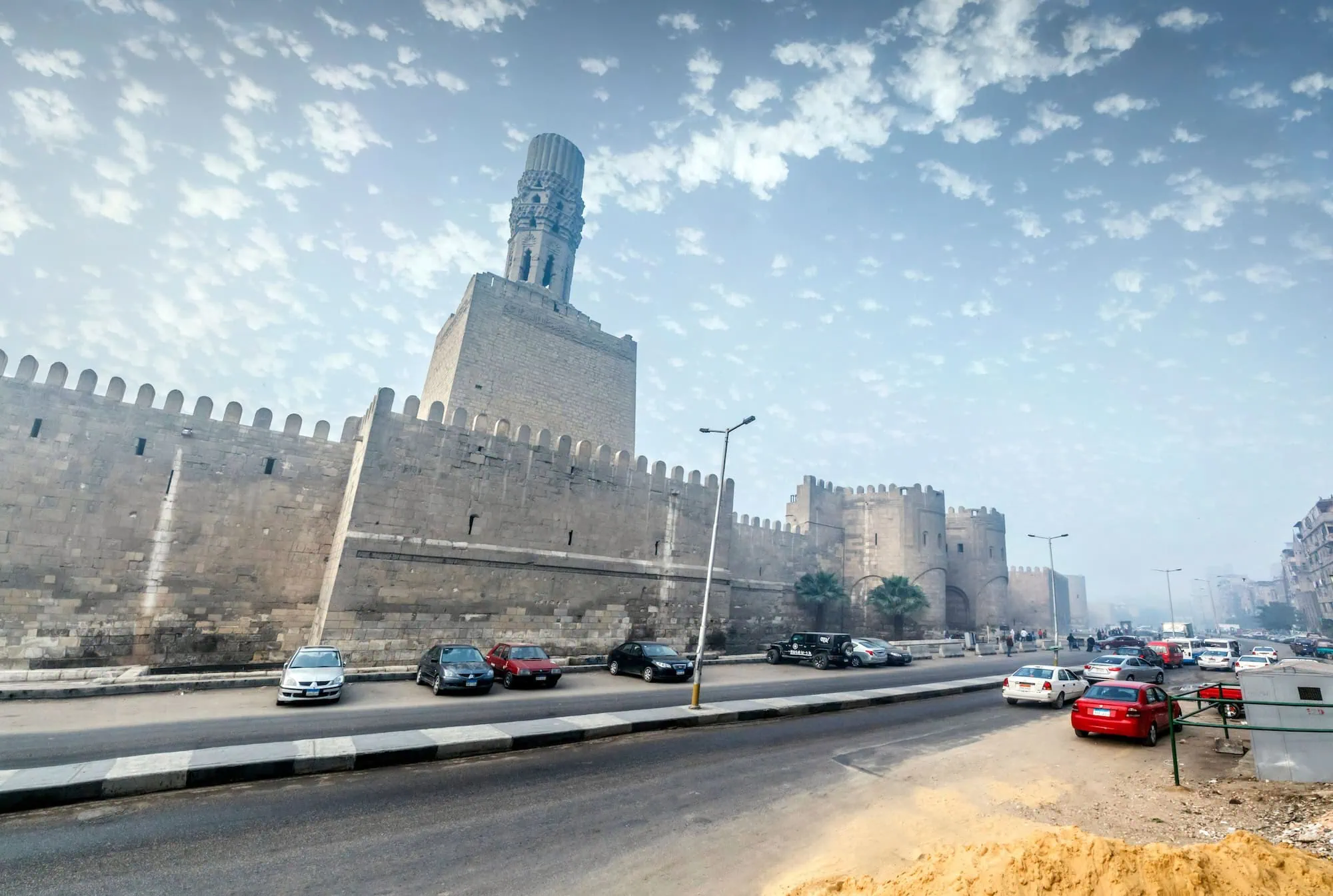 Historic fortress walls and defensive architecture of Cairo Citadel