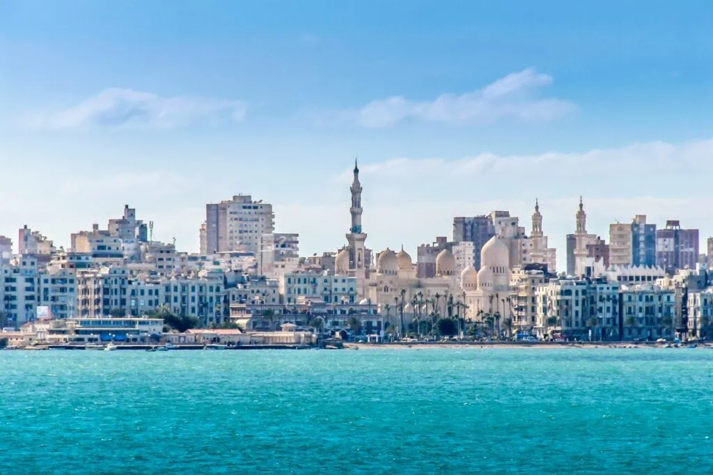 Cityscape along the Alexandria coast