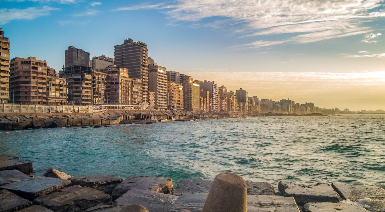 Cityscape along the Alexandria coast