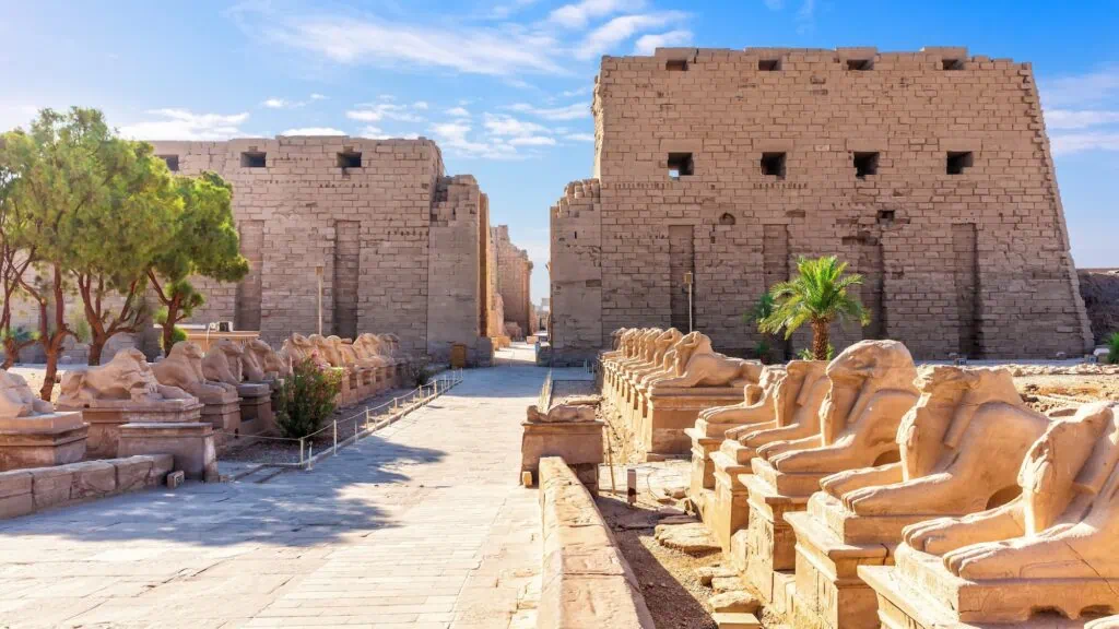 Avenue of Sphinxes by the Karnak Temple