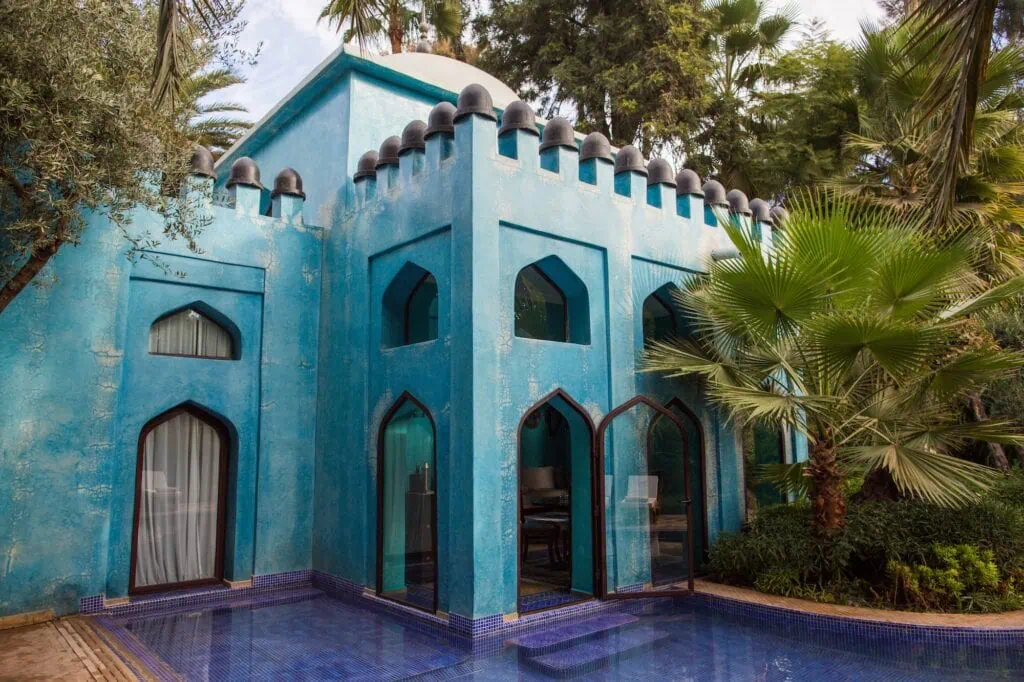 Berber museum in Botanical garden Jardin Majorelle or Majorelle Gardens in Marrakesh