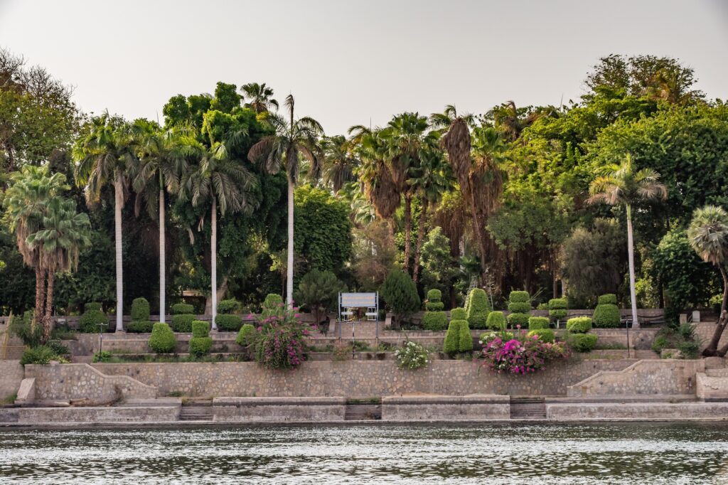 Botanical island Lord Kitcheners island on Nile river Egypt