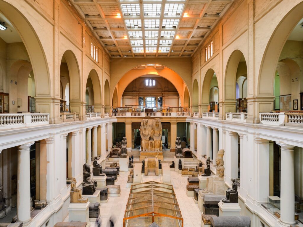 Interior view of the "Old" Egyptian Museum in Downtown Cairo