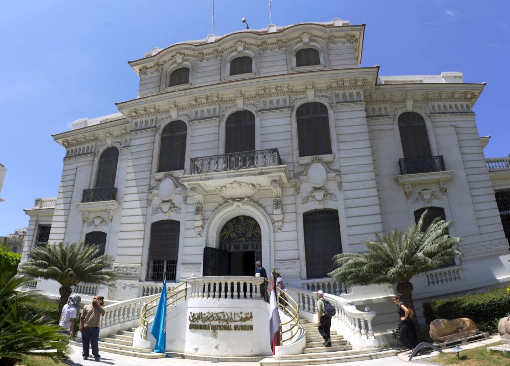 Alexandria National Museum in Egypt – exhibits showcasing ancient artifacts, Greco-Roman treasures, and Egyptian history in a restored Italian-style mansion