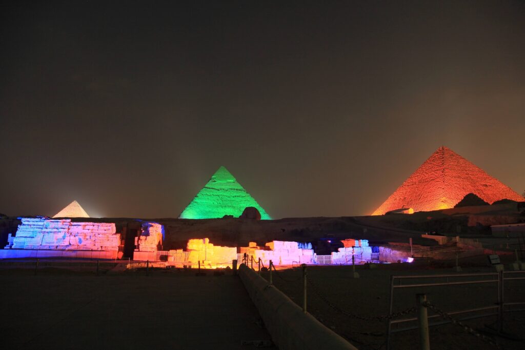 Sound and Lights Show, Giza Pyramid Complex, Cairo