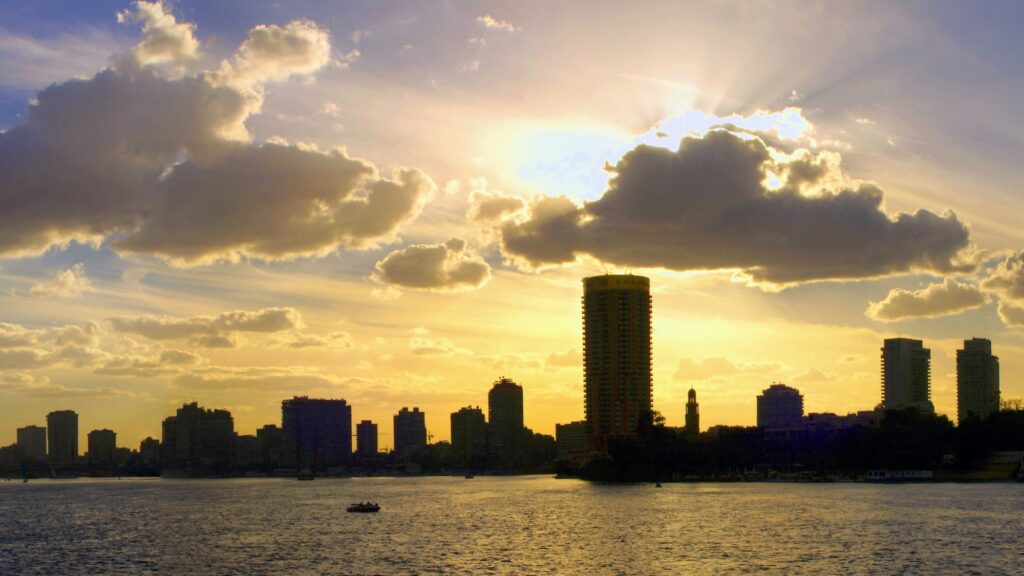 Skyline of Cairo along the Nile River