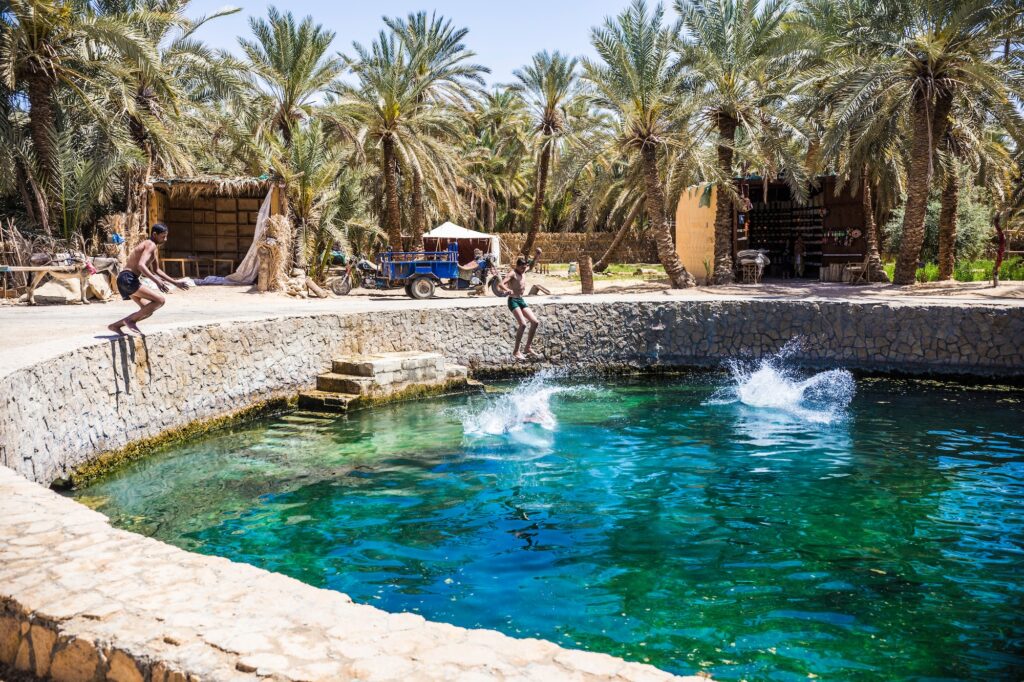 Cleopatras bath Pool at Siwa. Siwa oasis