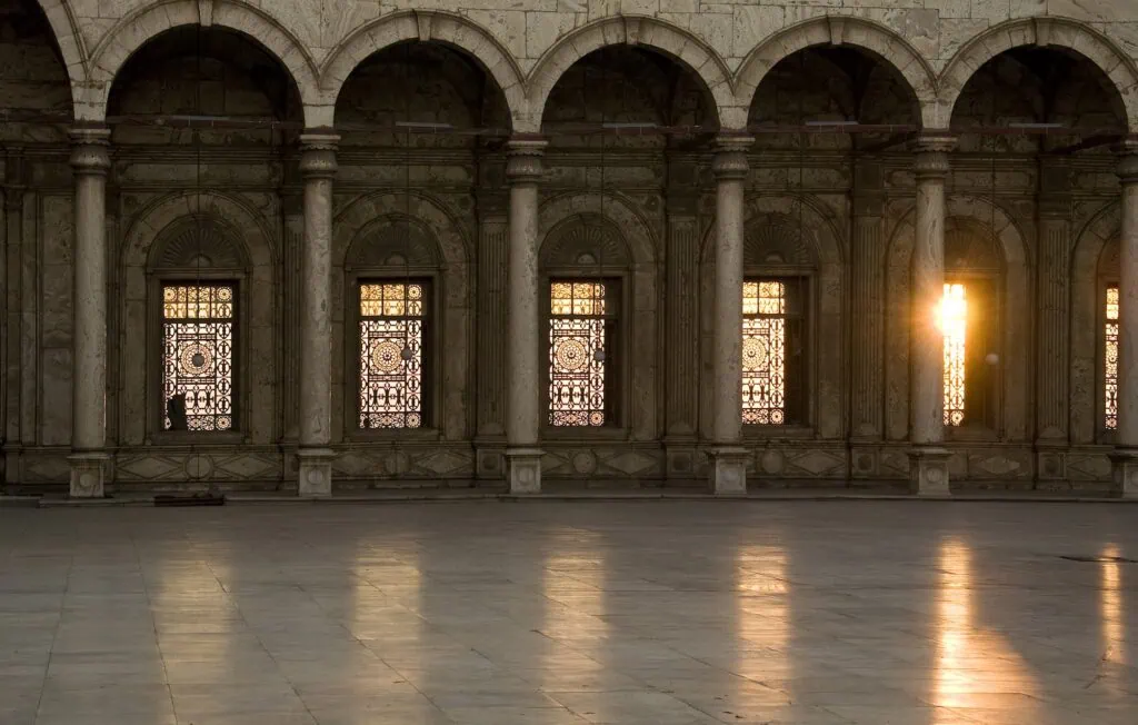 Courtyard Of The Mohammed Ali Mosque Cairo Egypt.