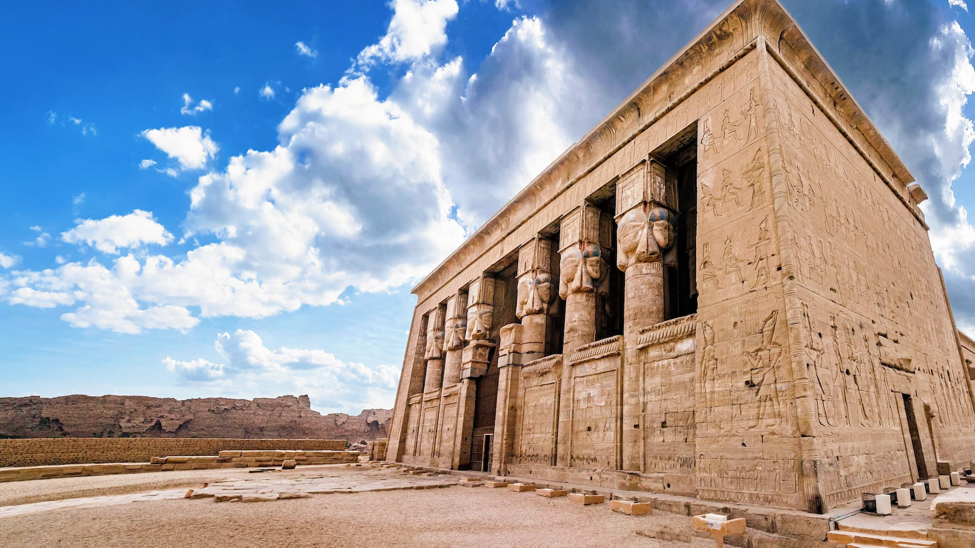 Dendera temple or Temple of Hathor Egypt. Dendera Temple complex one of the best preserved temple sites from ancient Upper Egypt. 2 1