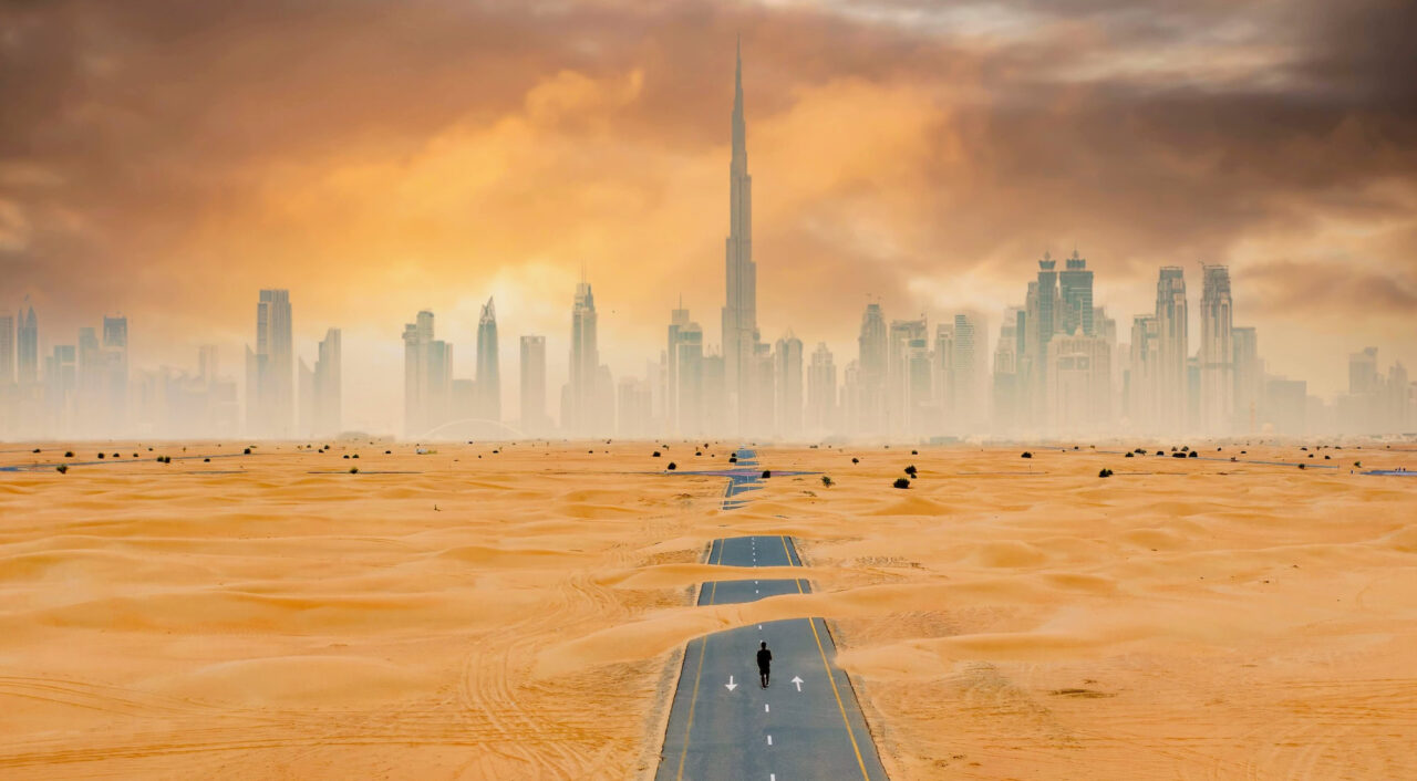 Desert view of Dubai, United Arab Emirates