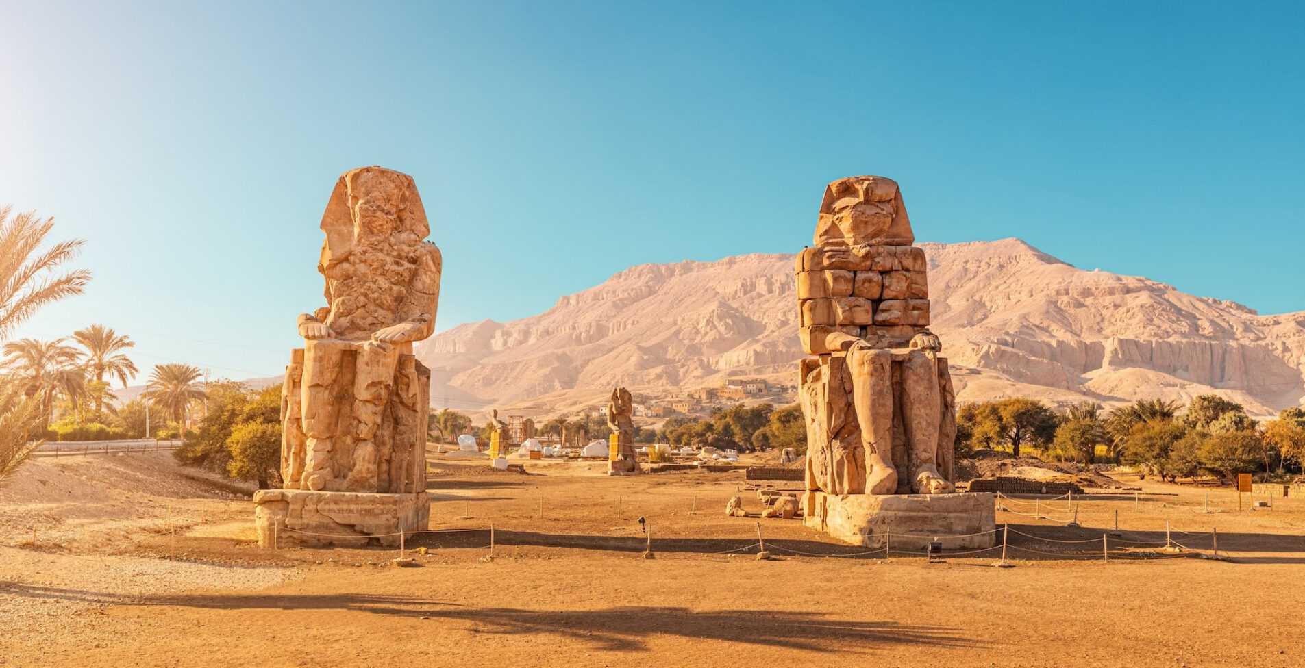 Famous two Colossi of Memnon