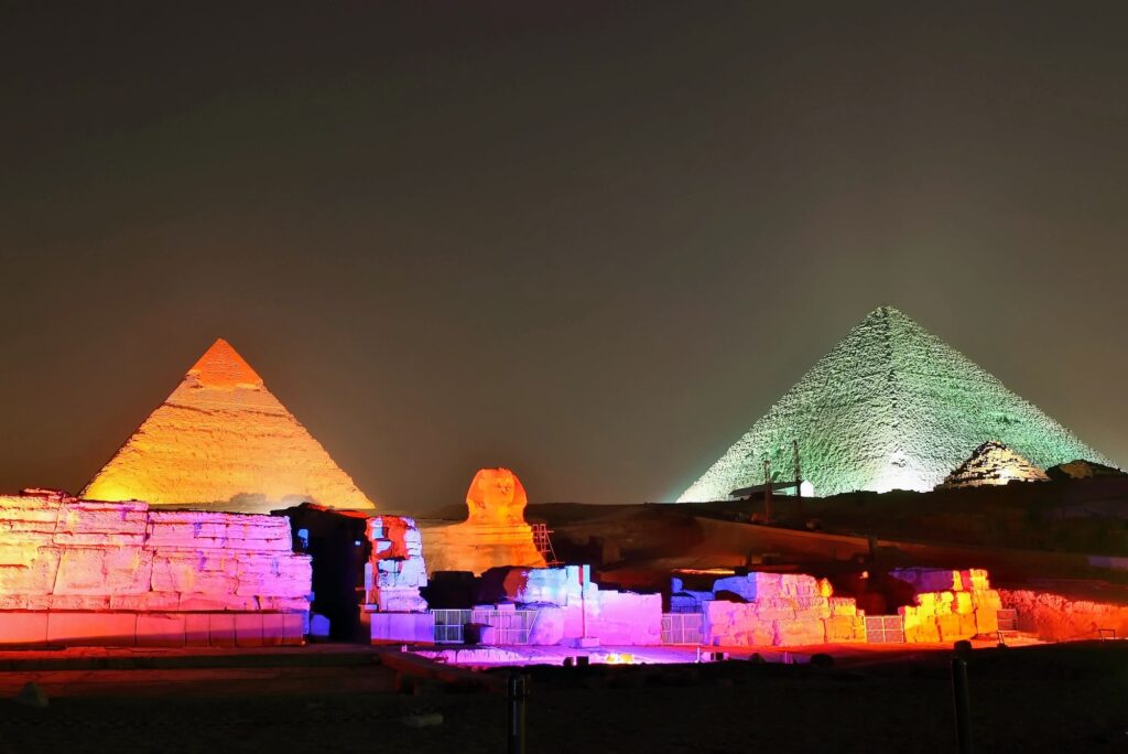 Pyramid sound and light show