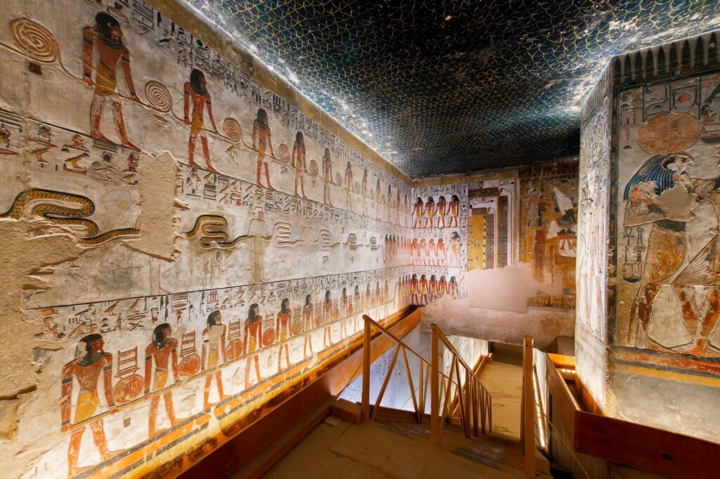 Interior of Tomb KV17 in Valley of the Kings