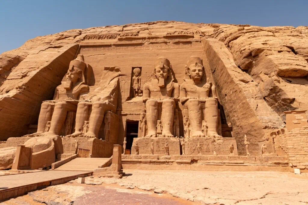 The Great Temple of Ramesses II and Lake Nasser, Abu Simbel, Aswan