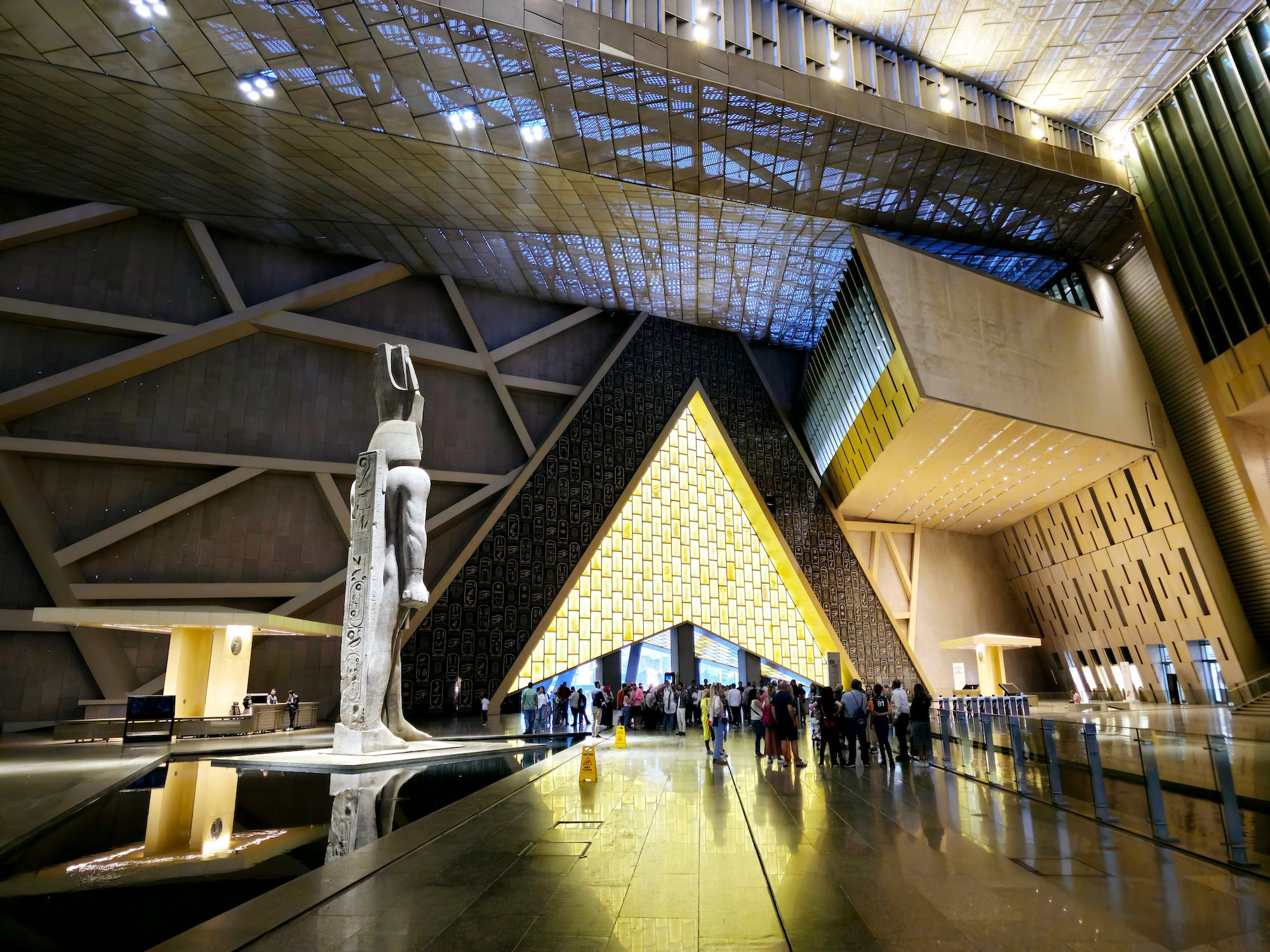 Giza Egypt April 13 2024 The Grand Egyptian Museum Giza Museum Egypts gift to the world the largest archaeological museum in the world about 2 kilometers from Giza pyramid complex
