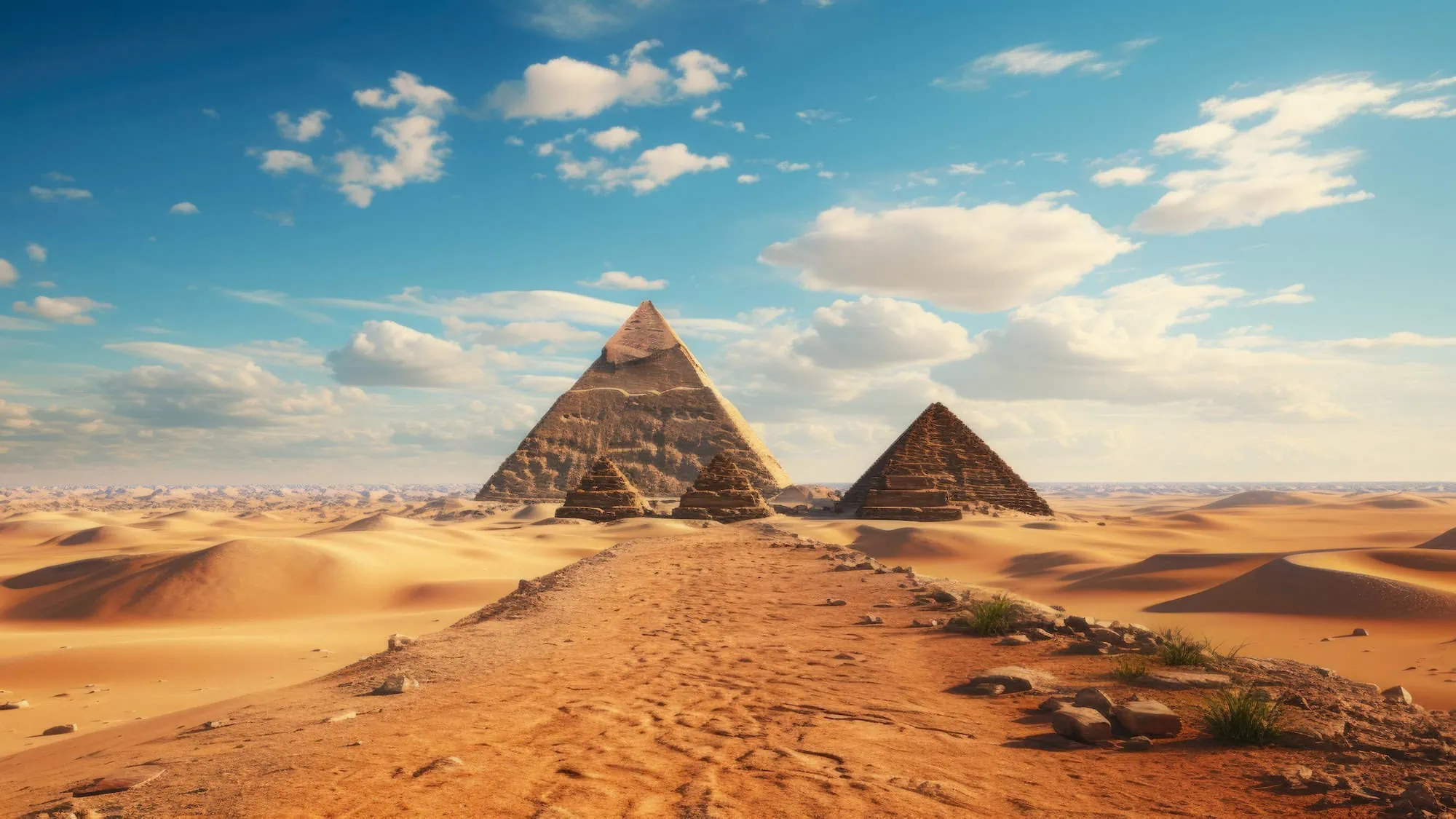 Close-up view of the Great Pyramid's limestone blocks showing ancient construction precision
