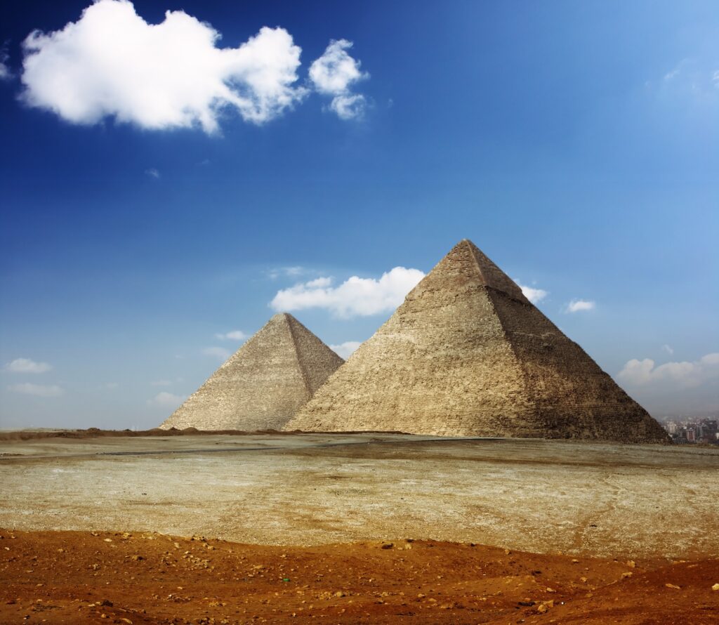 Great Pyramids in the Giza Valley