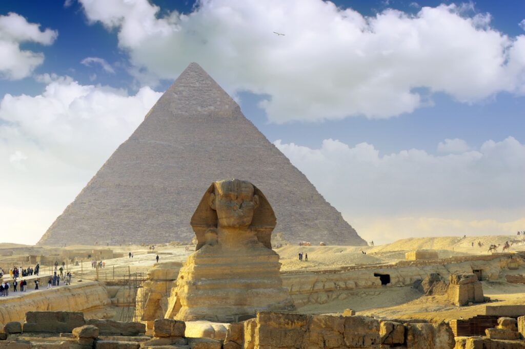 Great Pyramid of Pharaoh Khufu and the Sphinx