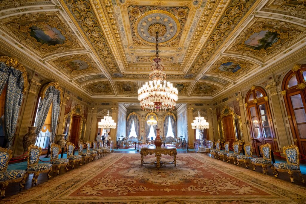 Interior view of Dolmabahce Palace