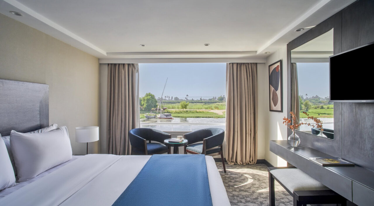 Comfortable cabin on Mövenpick Royal Lily with soft tones