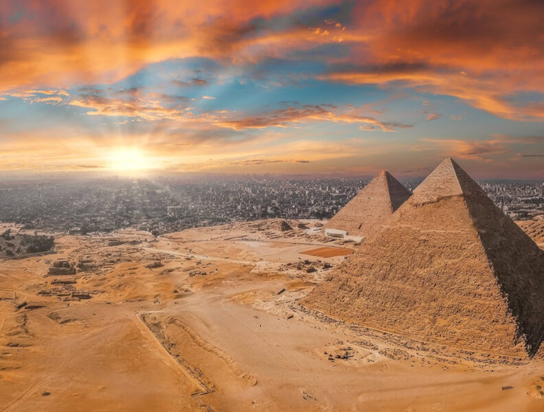 Giza Plateau, aerial view