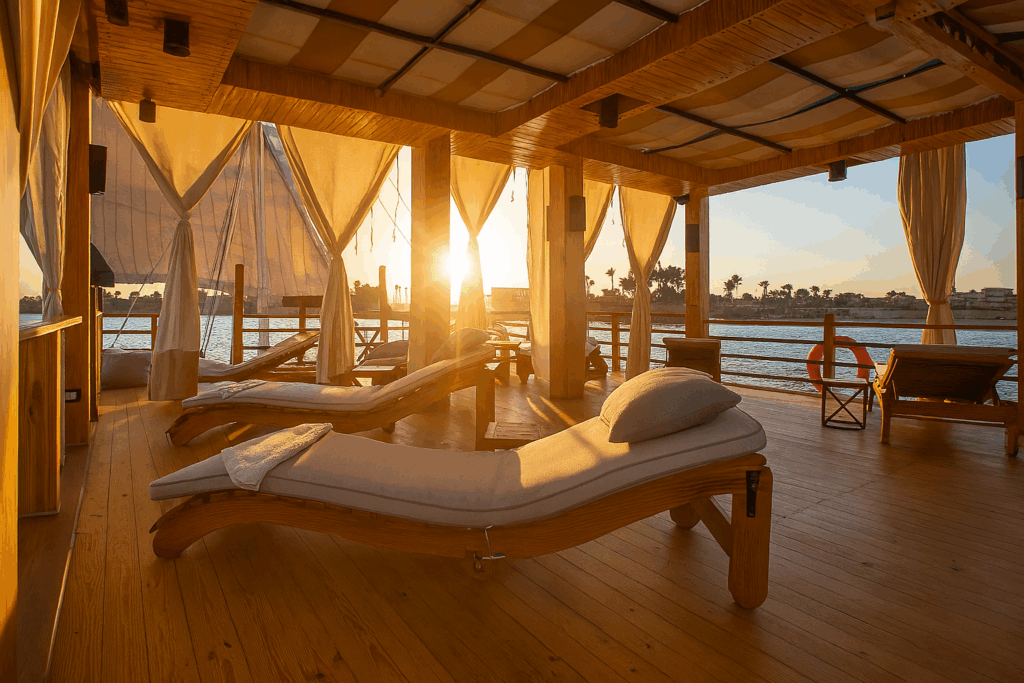 Nebyt dahabiya nile cruise deck 1