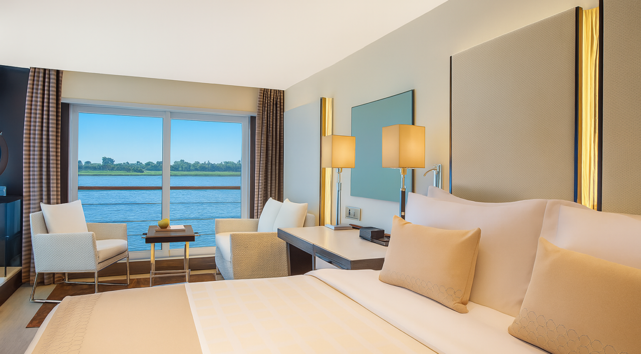 Luxury Nile cruise cabin