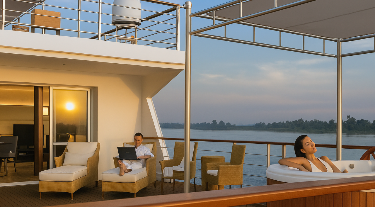 Oberoi Zahra nile cruise deck