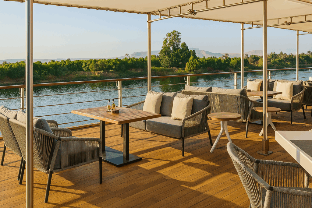 Oberoi Zahra nile cruise ship deck