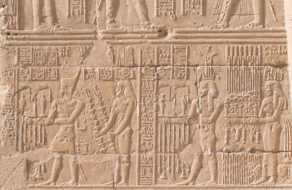 Outside wall of Wadi El Seboua temple Nubia Nasser Lake Egypt