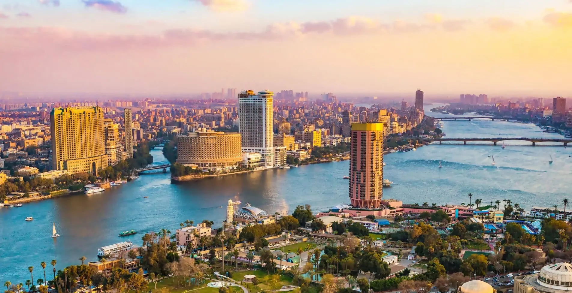 Panorama of Cairo cityscape taken during the sunset from the famous Cairo tower Cairo Egypt 2 1905x976 crop 49 49