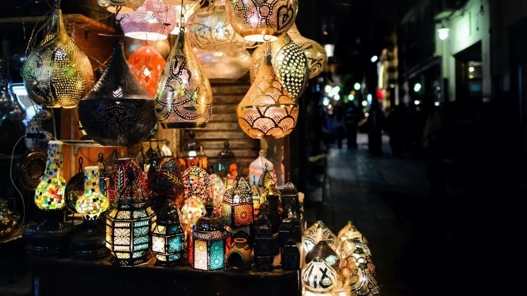 Colorful Ramadan lanterns on display in Cairo’s historic Khan El Khalili Souq