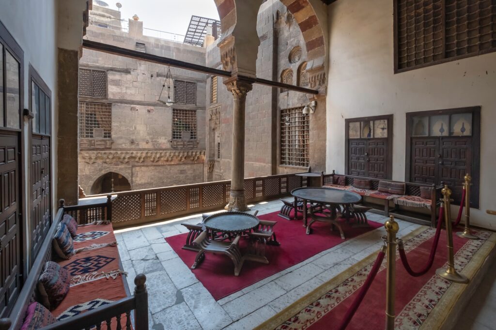 Richly decorated terrace inside of Gayer Anderson Museum in Cairo