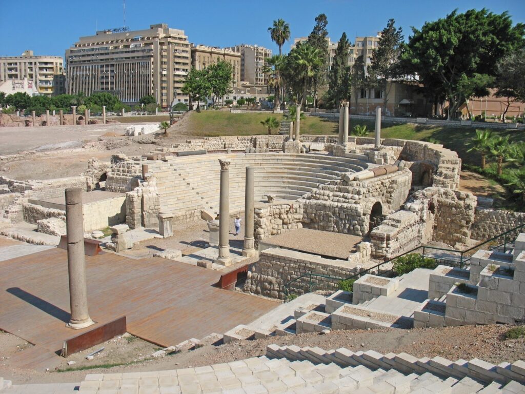 The Roman Amphitheatre in Alexandria, one of Egypt’s best-preserved Greco-Roman sites
