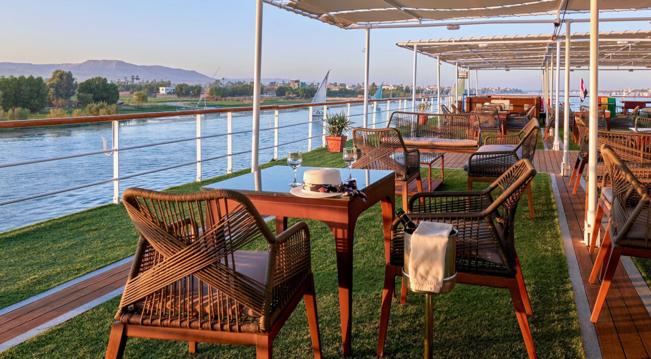 Relaxing outdoor area on Mövenpick Royal Lily sun deck