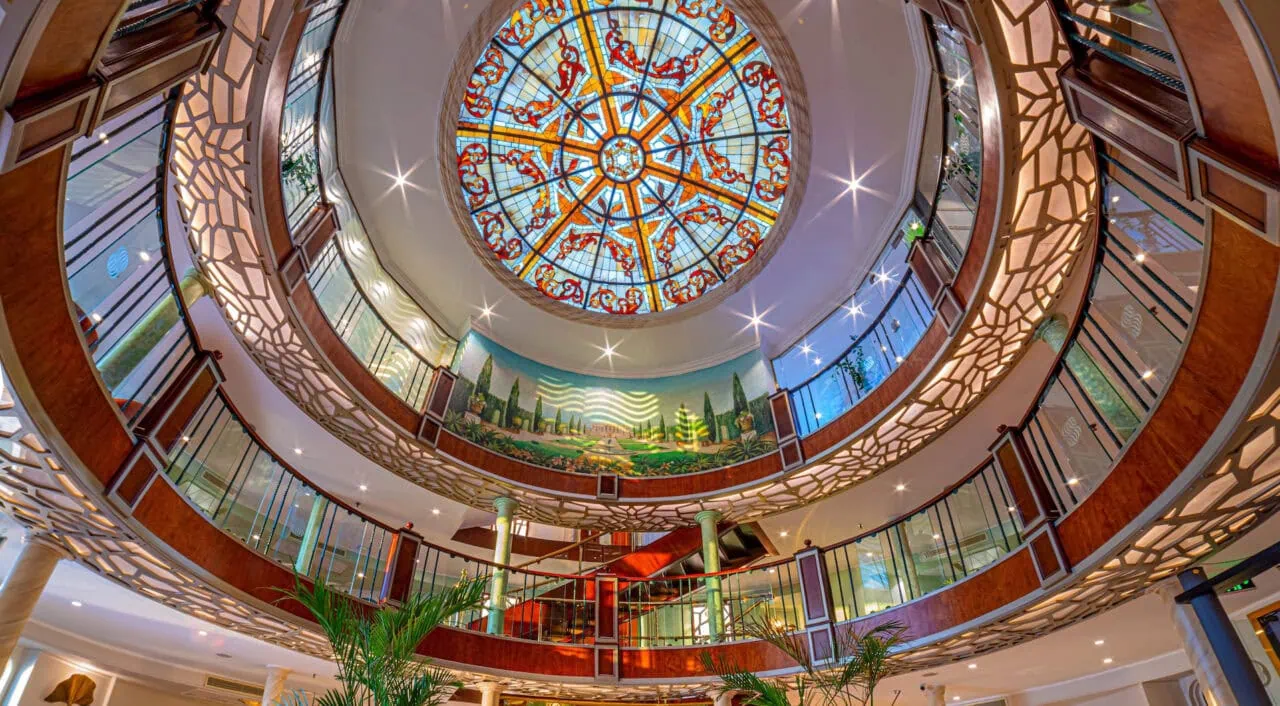 Lobby area on Sonesta Moon Goddess with modern décor