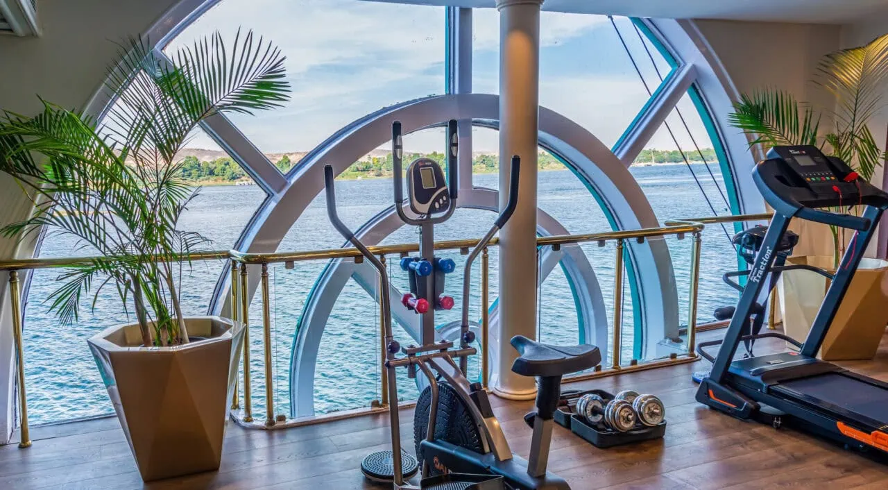 Fitness room on Sonesta Moon Goddess with modern equipment