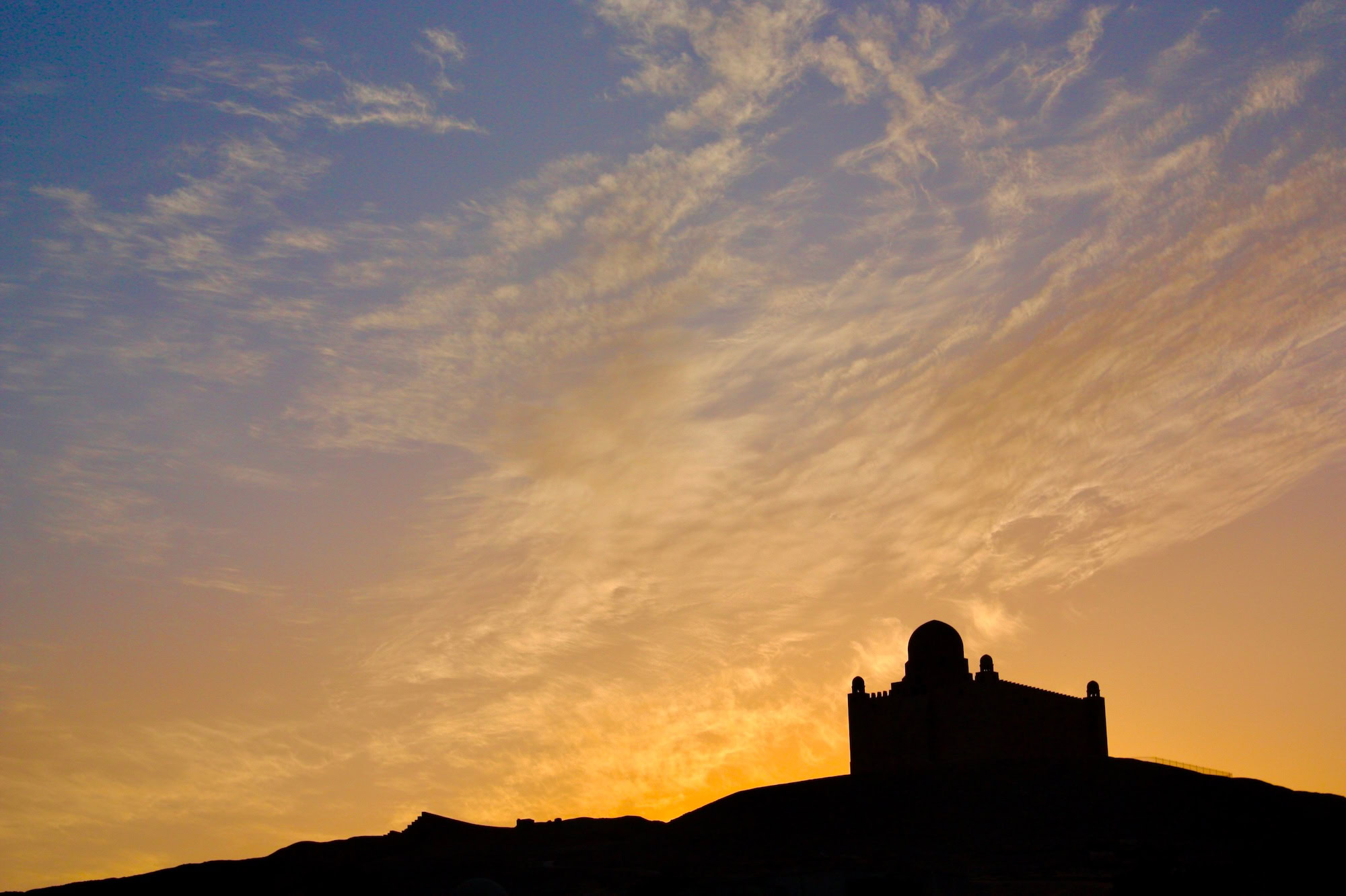 Sunset At The Aga Khan Iii Mausoleum From The Nile