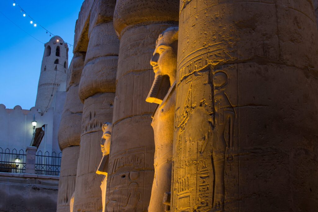 The First Court Luxor Temple UNESCO World Heritage Site Luxor Egypt North Africa