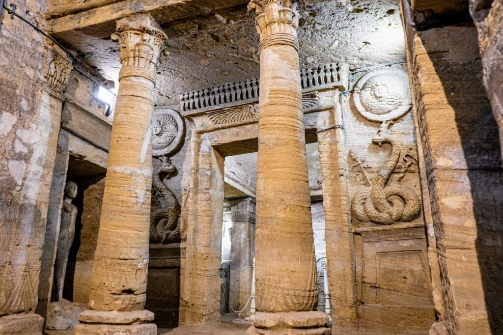 The Catacombs of Kom El Shoqafa in Alexandria, Egypt