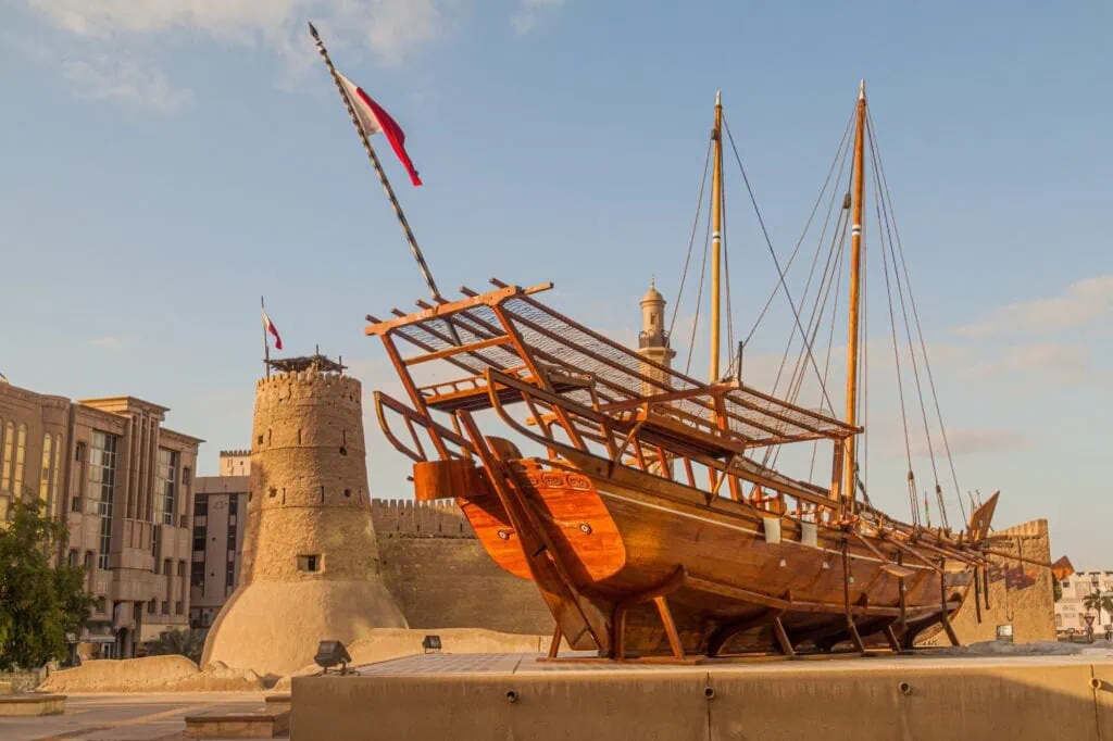Traditional boat in the Al Fahidi Fort