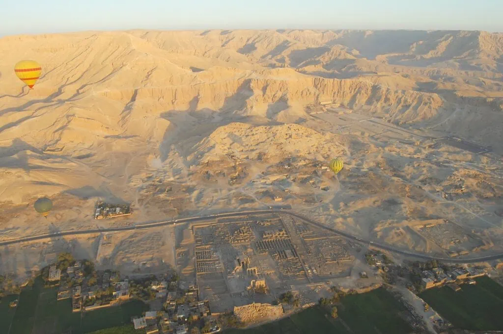 Aerial view of Valley of The Kings, Luxor