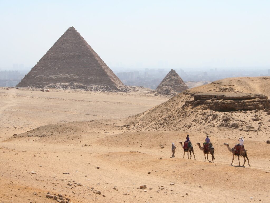 Desert ride near pyramides of Giza
