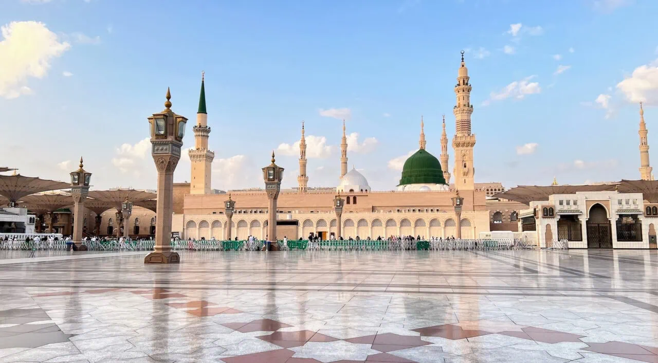 Holy Masiid In Islam Masjid Al Nabawi In Madinah In