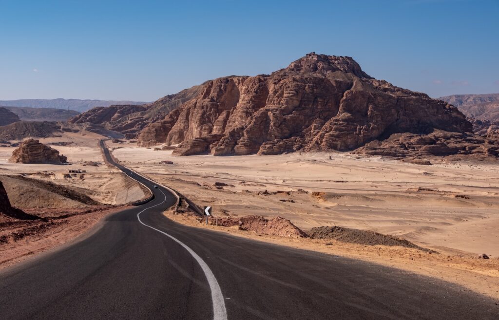 Scenic panoramic road in Southern Sinai, Egypt