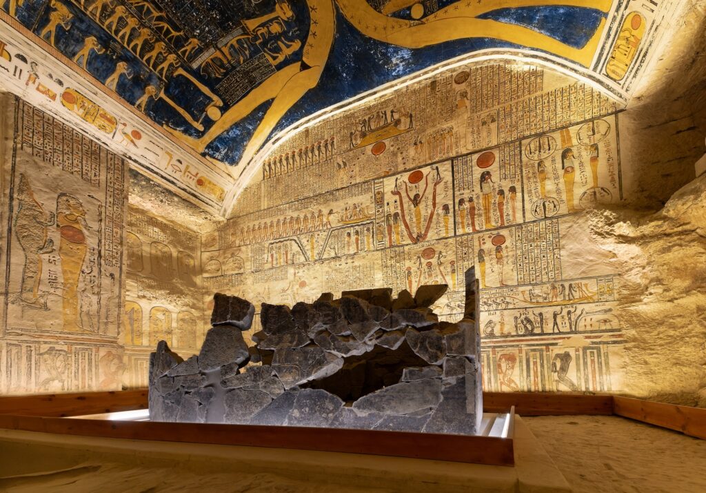 Tomb of Ramesses VI in the Valley of the Kings, Luxor – richly decorated burial chamber
