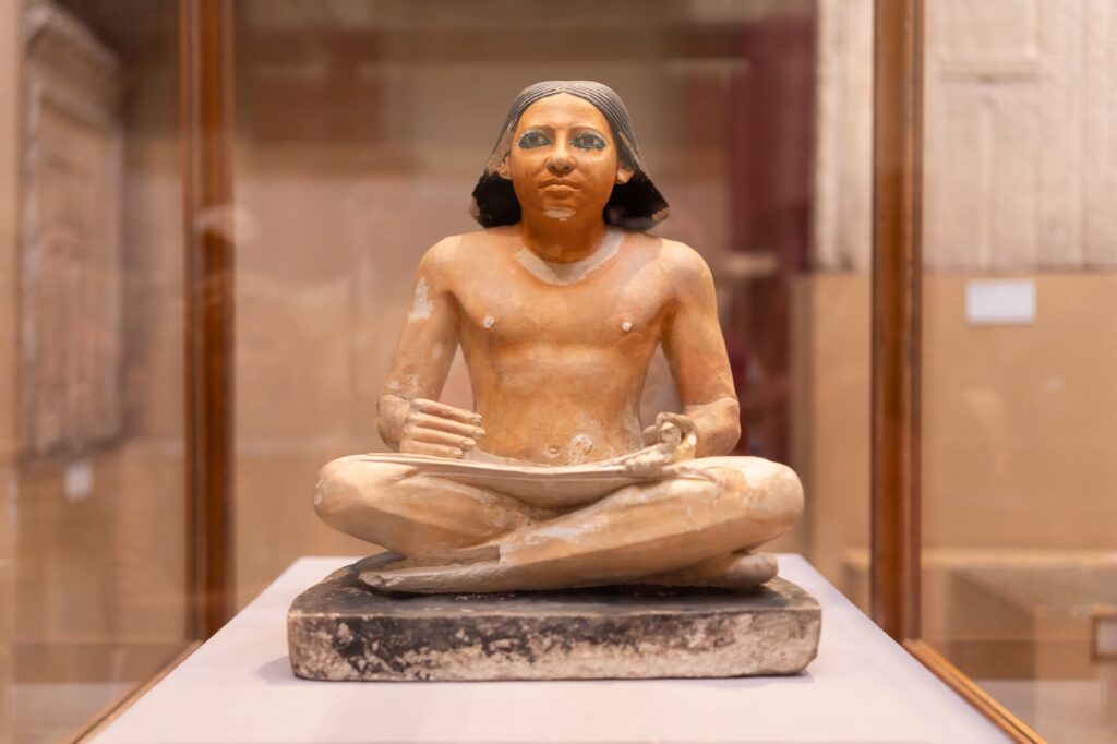 Egyptian Museum seated egyptian Scribe