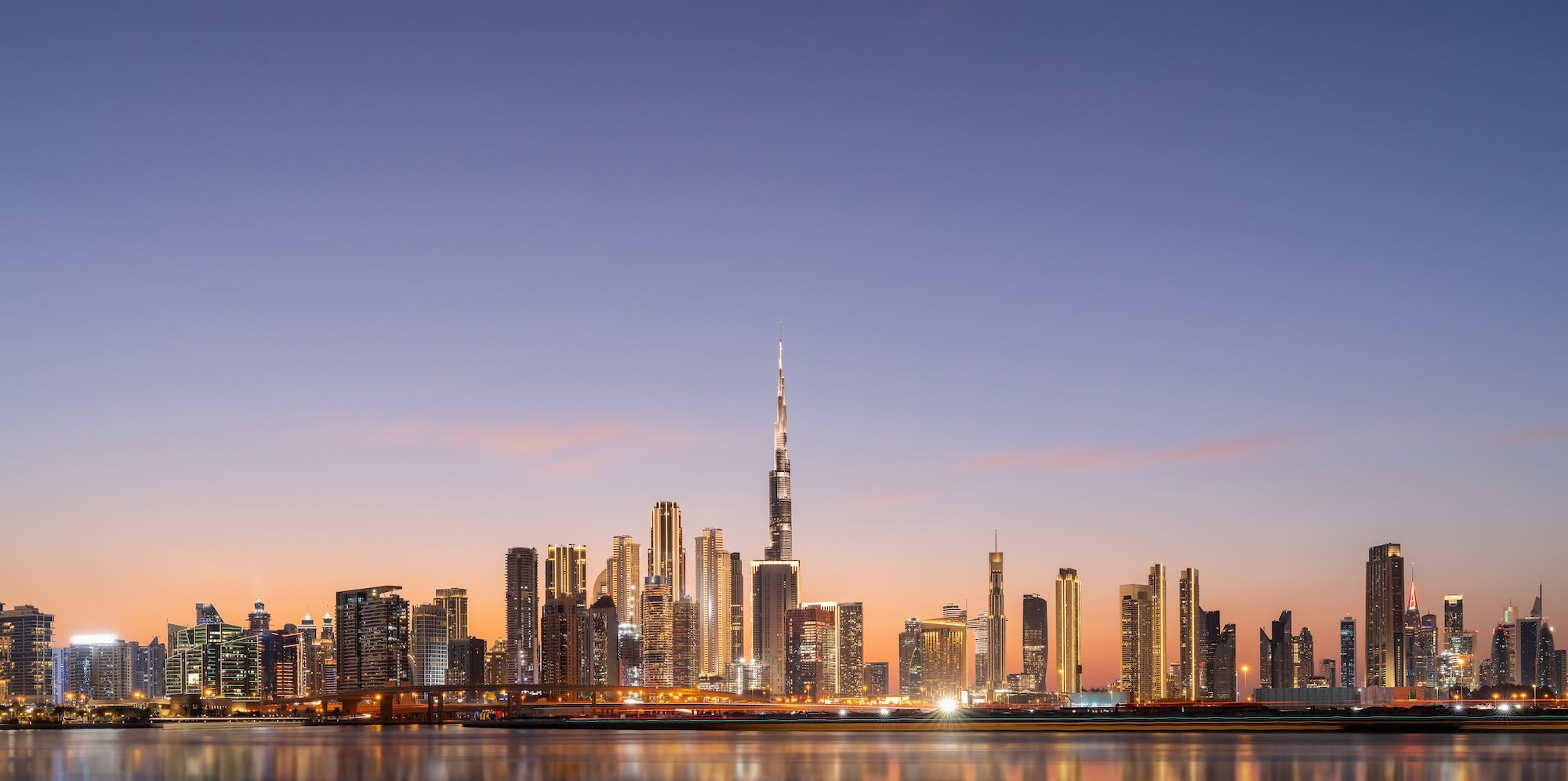 A panoramic view of Dubai's modern skyline