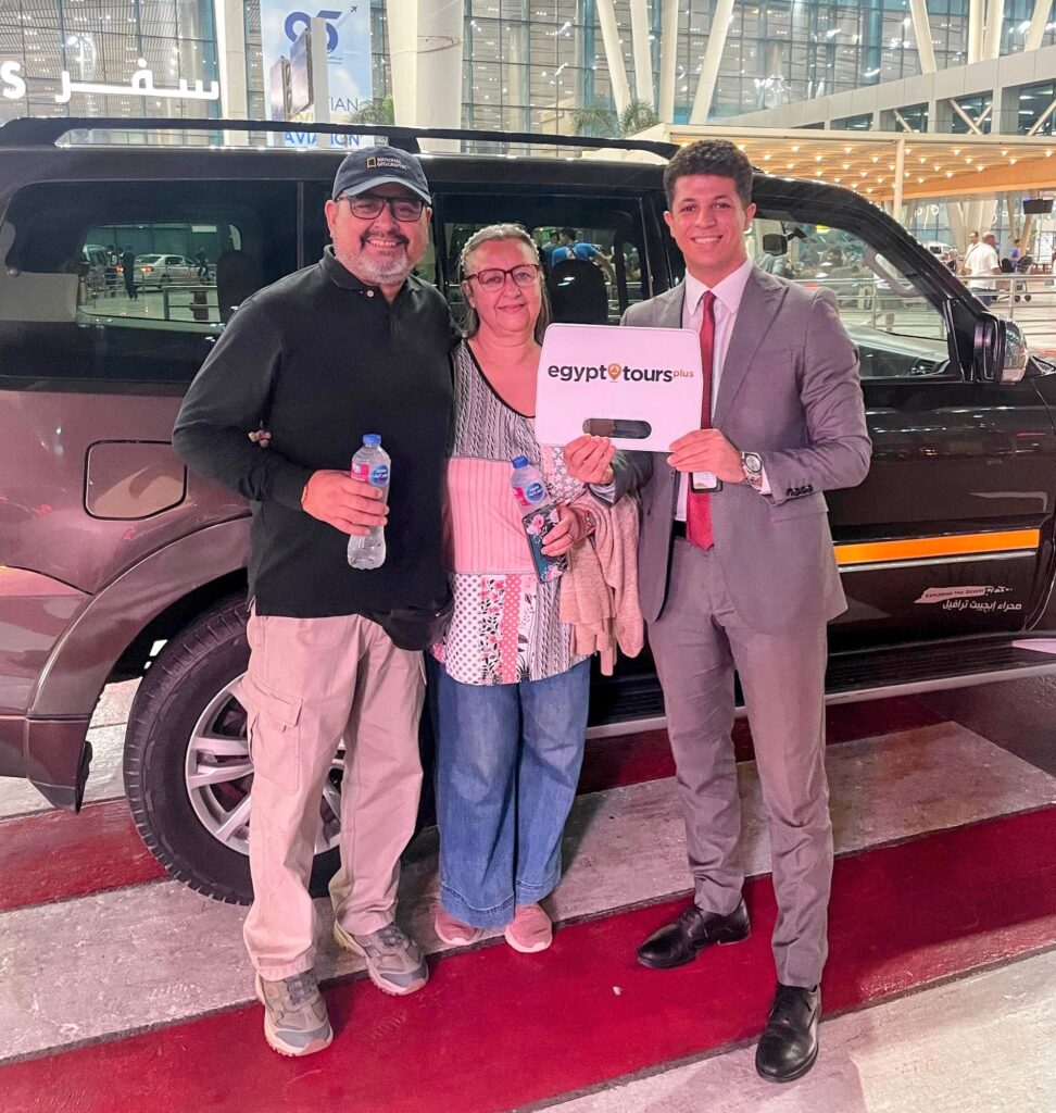 Egypt Tours Plus representative welcoming new travelers